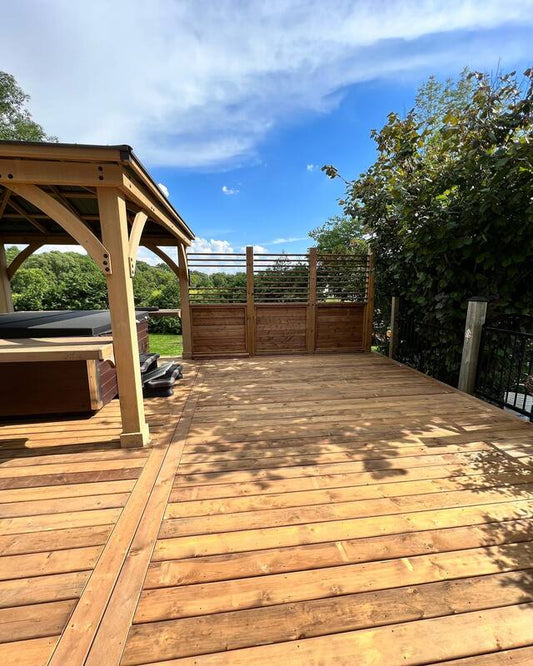 New Deck and Shade Structure in North London, Ontario