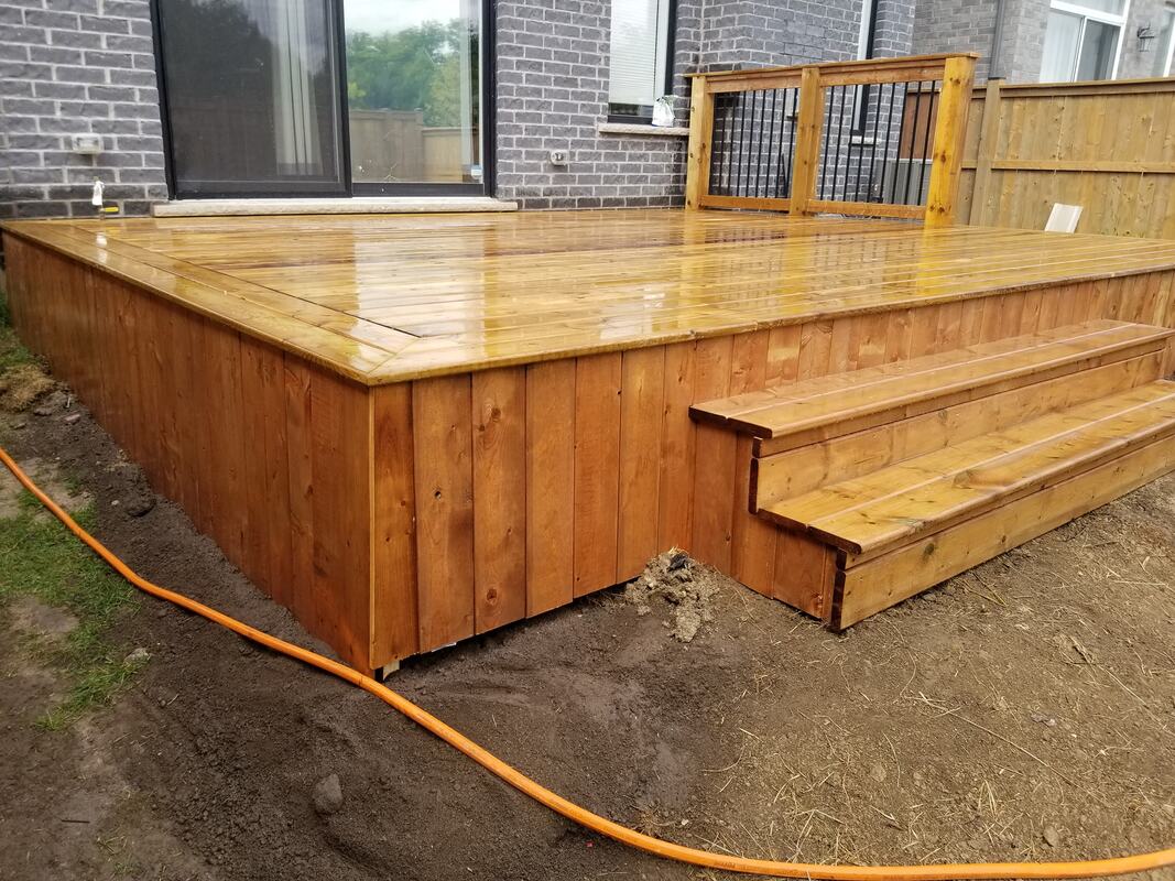 Simple and Clean Backyard Deck London Ontario