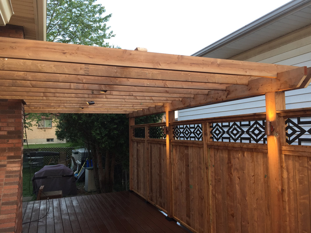 Composite Deck Combined With Real Wood Fencing