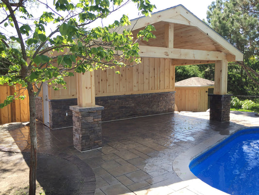 Pool House With Shaded Area